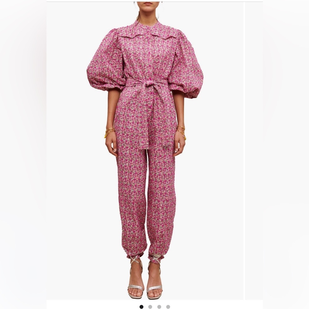 Maje Pink Floral Jumpsuit